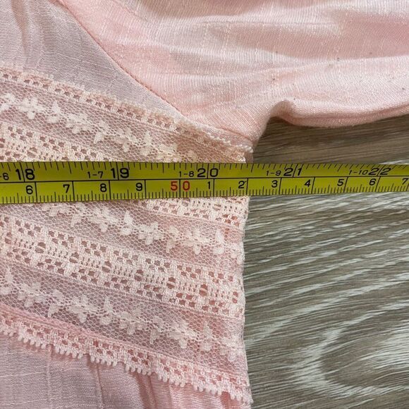 GAP Cotton Pink Ruffle trim Blouse sz L - Picture 5 of 6
